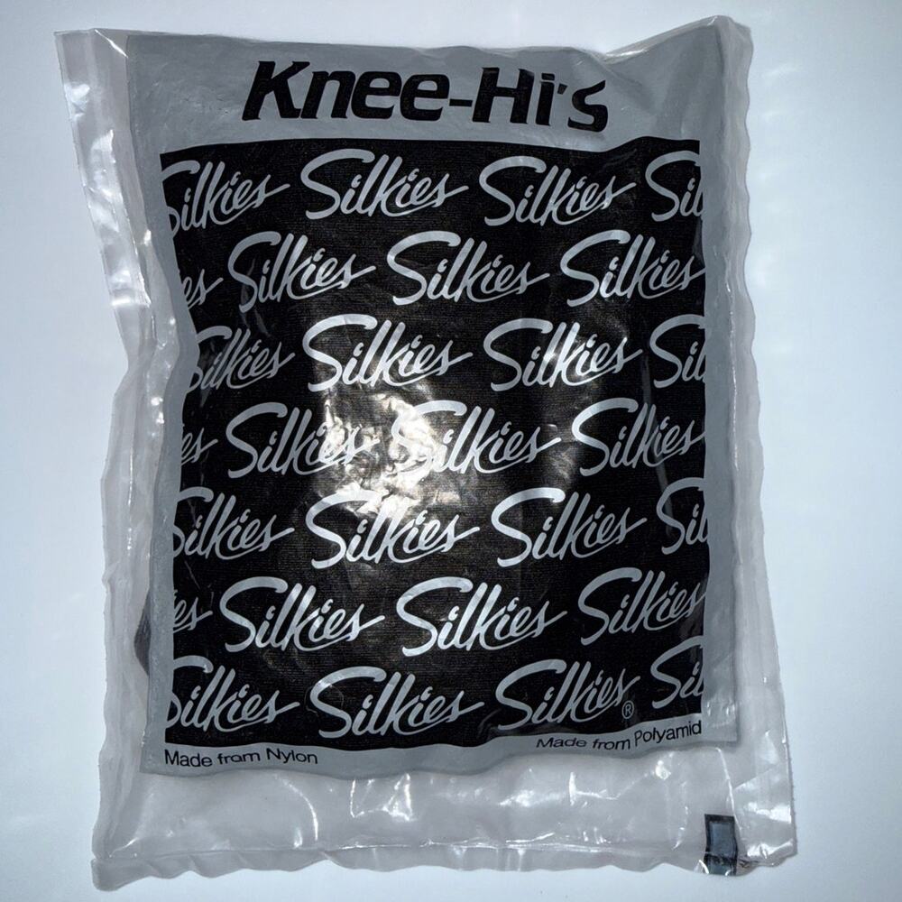 Vintage Silkies Knee Highs | Regular | Off Black | 3 Pair Pack | 100% Nylon